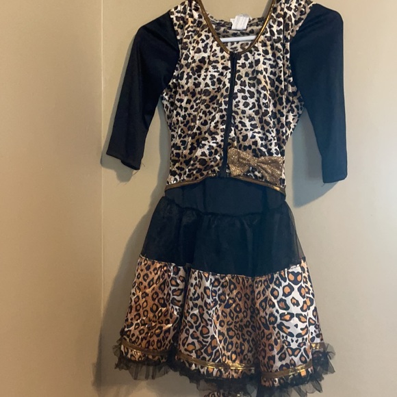 Sassy Spots Cheeta Halloween Kids XL Costume - black and tan - Picture 2 of 8
